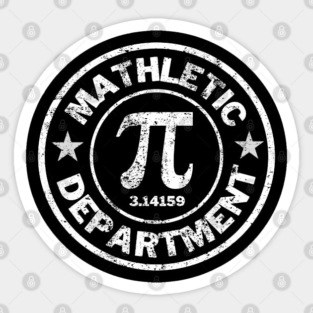 Mathletic Department Funny Mathlete Math Teacher Student Pi Sticker by Kavinsky